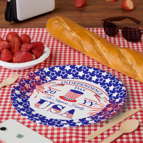 Patriotic July 4th Independence Day Celebration Paper Plates