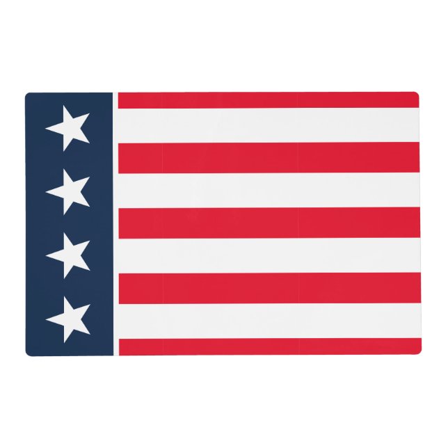  Patriotic July 4th Laminated Placemat (Front)