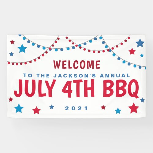 Patriotic July 4th Stars Banner