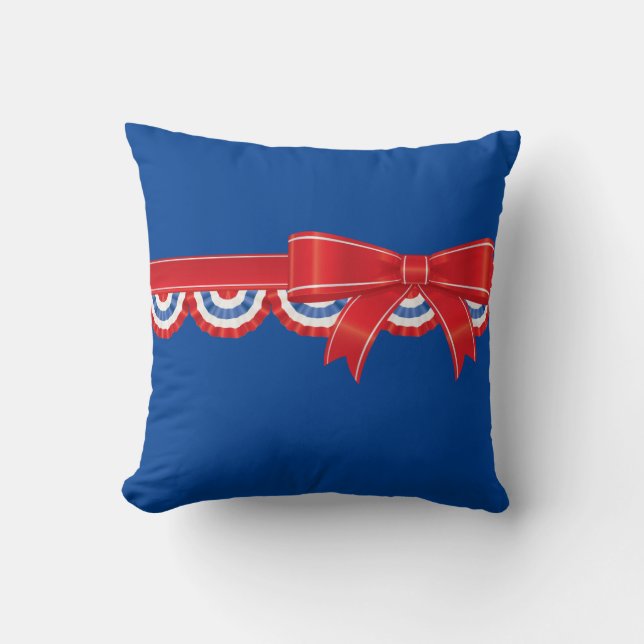 Patriotic July 4th Throw Pillow (Front)