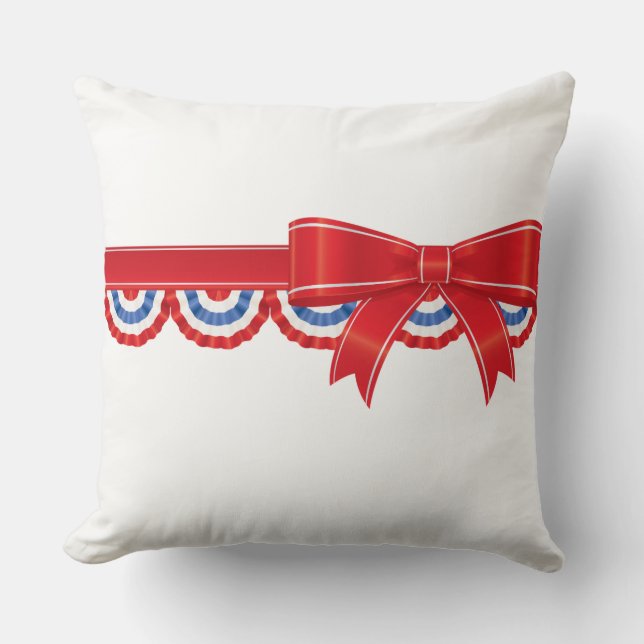 Patriotic July 4th Throw Pillow (Front)