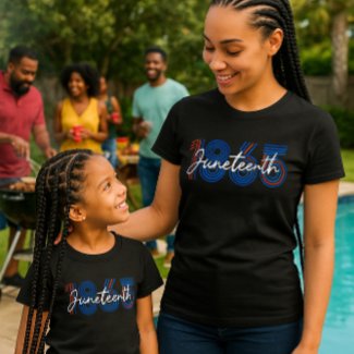 Patriotic Juneteenth 1865 Red, White & Blue 