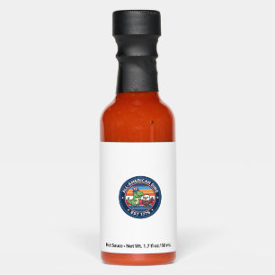 Patriotic Kawaii Dinosaur All-american DINO EST 17 Hot Sauces
