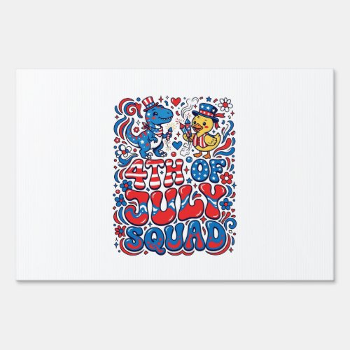 Patriotic Kawaii Dinosaur Best Step-dad Ever Step- Sign