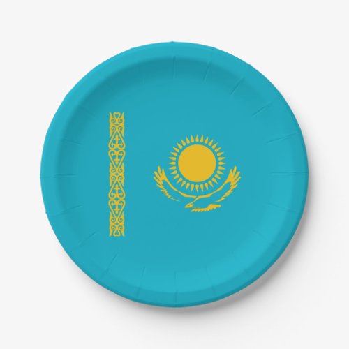 Patriotic Kazakhstan Flag Paper Plates