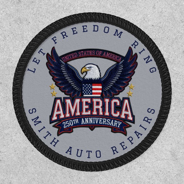Patriotic Keepsake Custom Business Patch (Front)