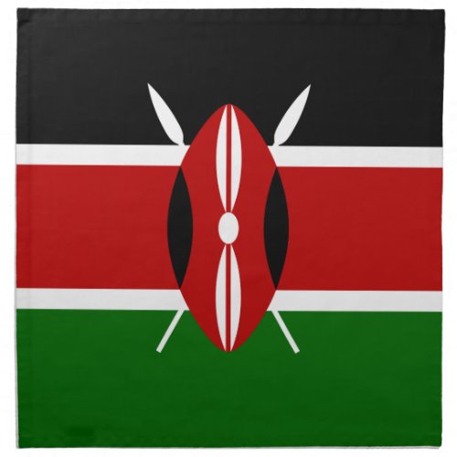 Patriotic Kenya Flag Cloth Napkin