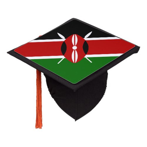 Patriotic Kenya Flag Graduation Cap Topper