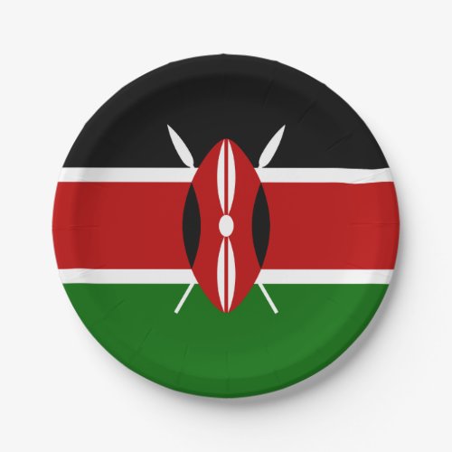 Patriotic Kenya Flag Paper Plates