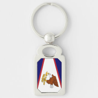 Patriotic keychain with Flag of American Samoa