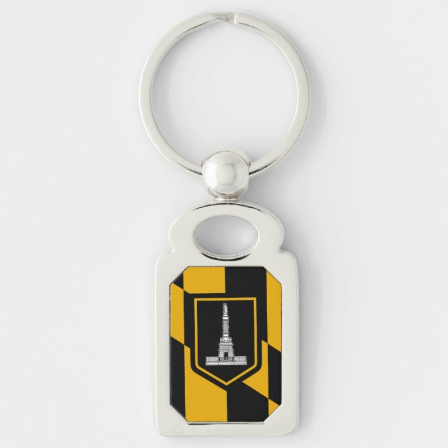 Patriotic keychain with Flag of Baltimore (Front)
