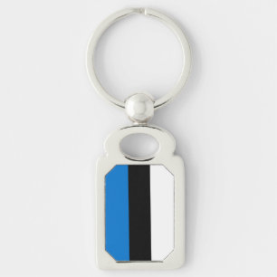 Patriotic keychain with Flag of Estonia
