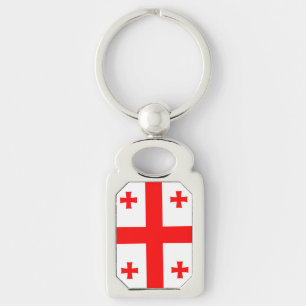 Patriotic keychain with Flag of Georgia