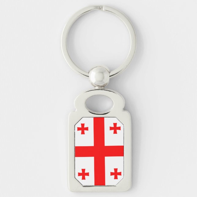Patriotic keychain with Flag of Georgia (Front)