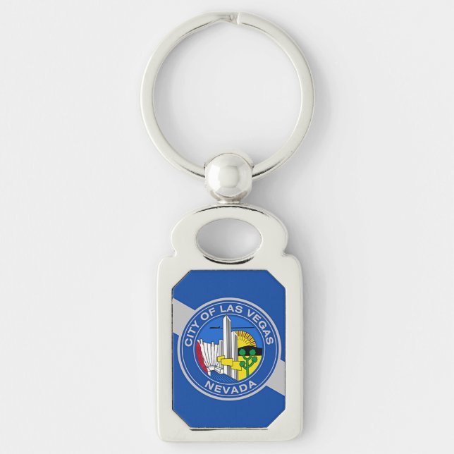 Patriotic keychain with Flag of Las Vegas (Front)