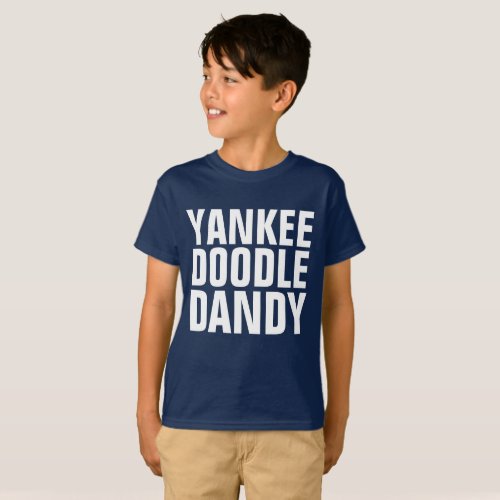 Patriotic kids boys T_shirts YANKEE DOODLE DANDY T_Shirt