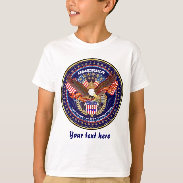 Patriotic Kids Front Only Light All Styles T-Shirt (Front)