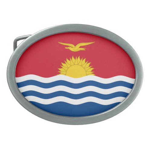 Patriotic Kiribati Flag Belt Buckle