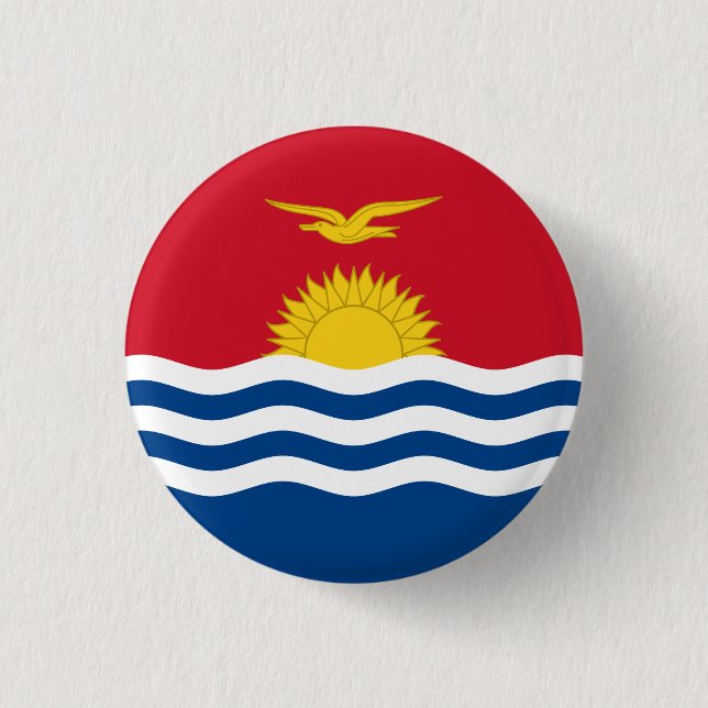Patriotic Kiribati Flag Button (Front)