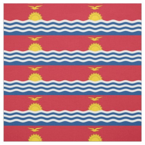 Patriotic Kiribati Flag Fabric