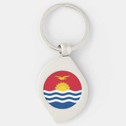 Patriotic Kiribati Flag Keychain