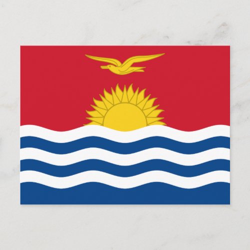 Patriotic Kiribati Flag Postcard