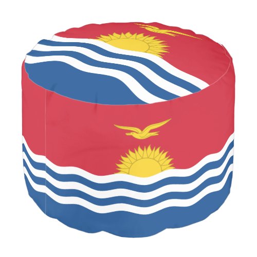 Patriotic Kiribati Flag Pouf