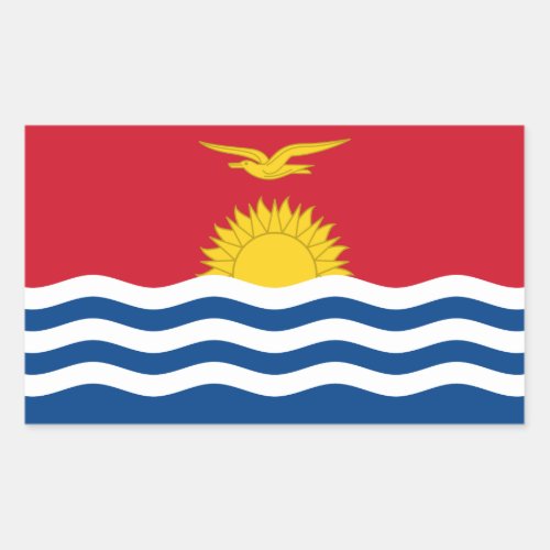 Patriotic Kiribati Flag Rectangular Sticker