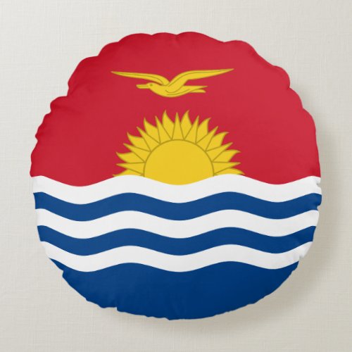 Patriotic Kiribati Flag Round Pillow