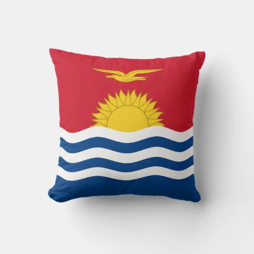 Patriotic Kiribati Flag Throw Pillow