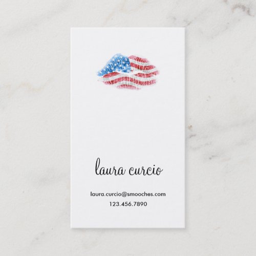 Patriotic Kissy Face Business Card