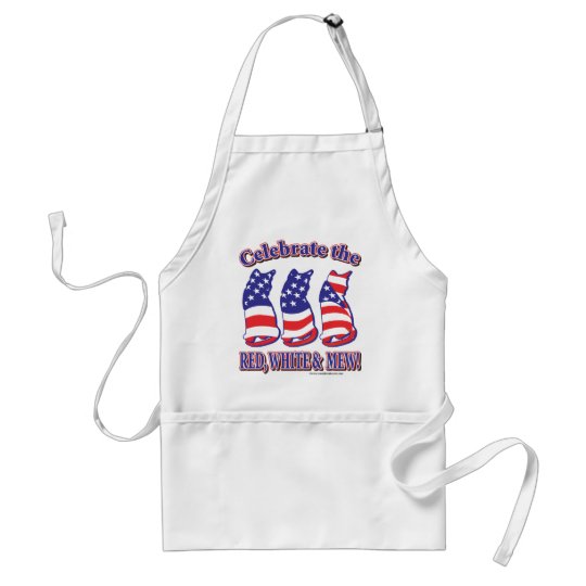 Patriotic Kitty Cats Adult Apron