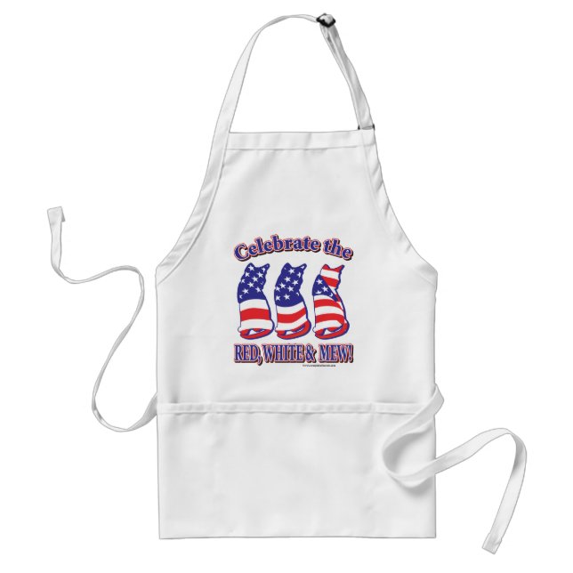 Patriotic Kitty Cats Adult Apron (Front)