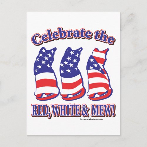 Patriotic Kitty Cats Postcard