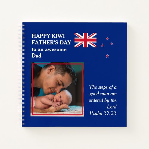 Patriotic Kiwi First Fathers Day Notebook