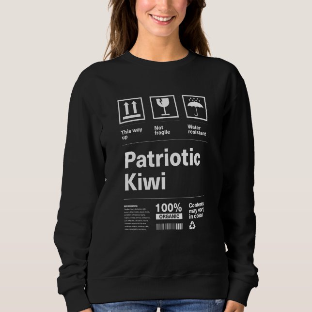Patriotic Kiwi Patriotism New Zealand Country Prid Sweatshirt (Front)