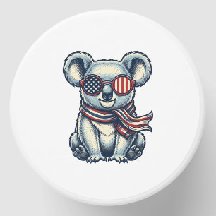 Patriotic Koala Vintage Engraving Shirt Design_1 Mini Candle Favors