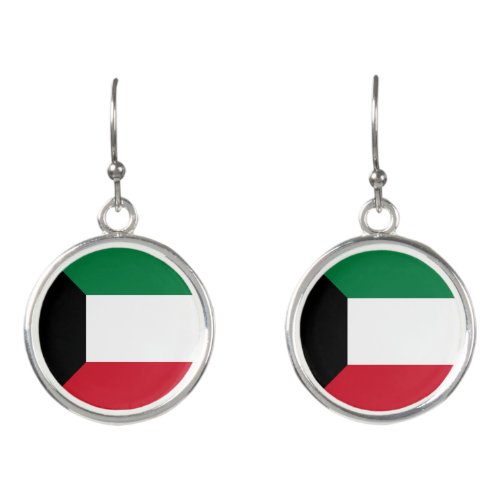 Patriotic Kuwait Flag Earrings