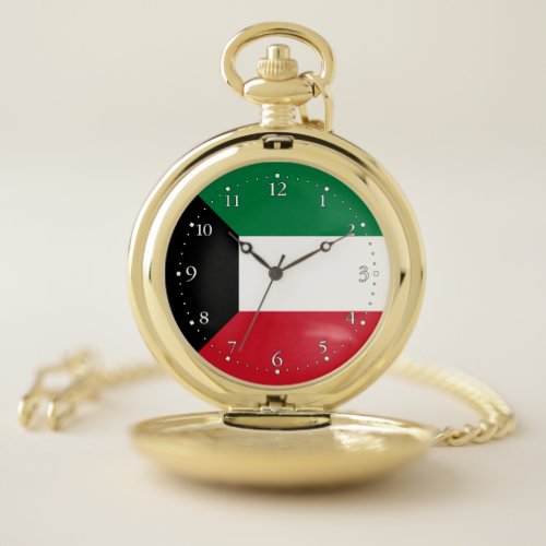 Patriotic Kuwait Flag Pocket Watch