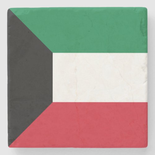 Patriotic Kuwait Flag Stone Coaster