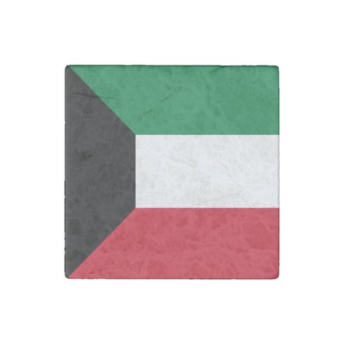 Patriotic Kuwait Flag Stone Magnet