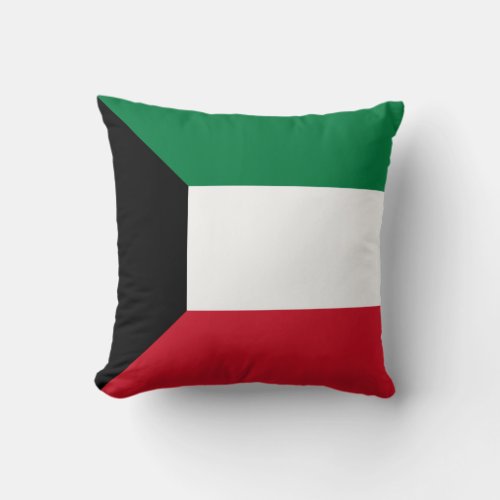 Patriotic Kuwait Flag Throw Pillow