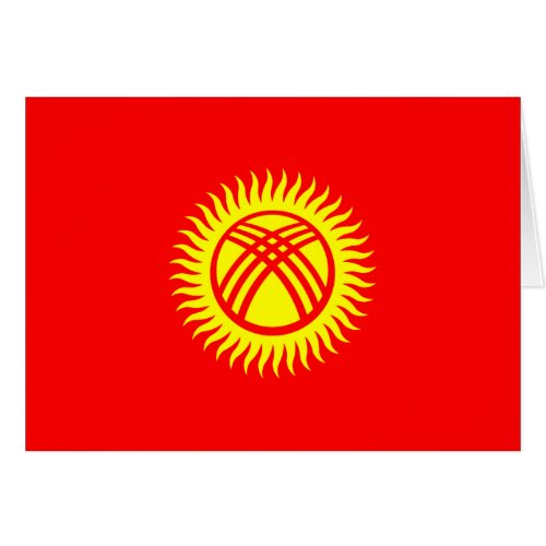 Patriotic Kyrgyzstan Flag