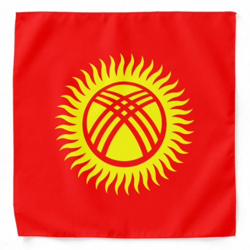 Patriotic Kyrgyzstan Flag Bandana