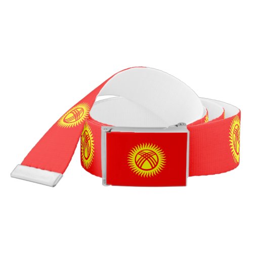 Patriotic Kyrgyzstan Flag Belt