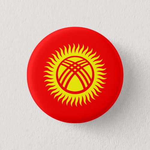 Patriotic Kyrgyzstan Flag Button