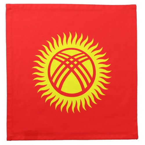 Patriotic Kyrgyzstan Flag Cloth Napkin
