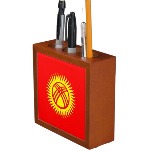 Patriotic Kyrgyzstan Flag Desk Organizer