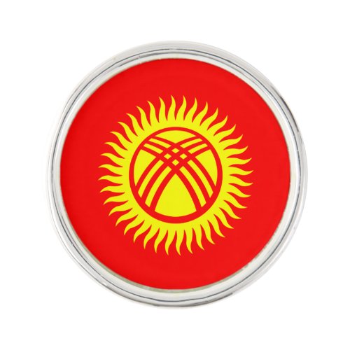 Patriotic Kyrgyzstan Flag Lapel Pin