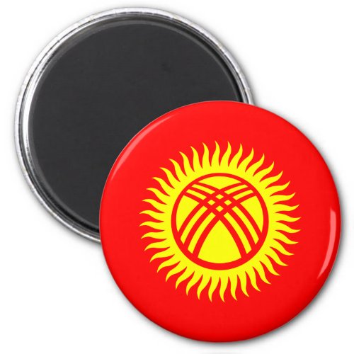 Patriotic Kyrgyzstan Flag Magnet